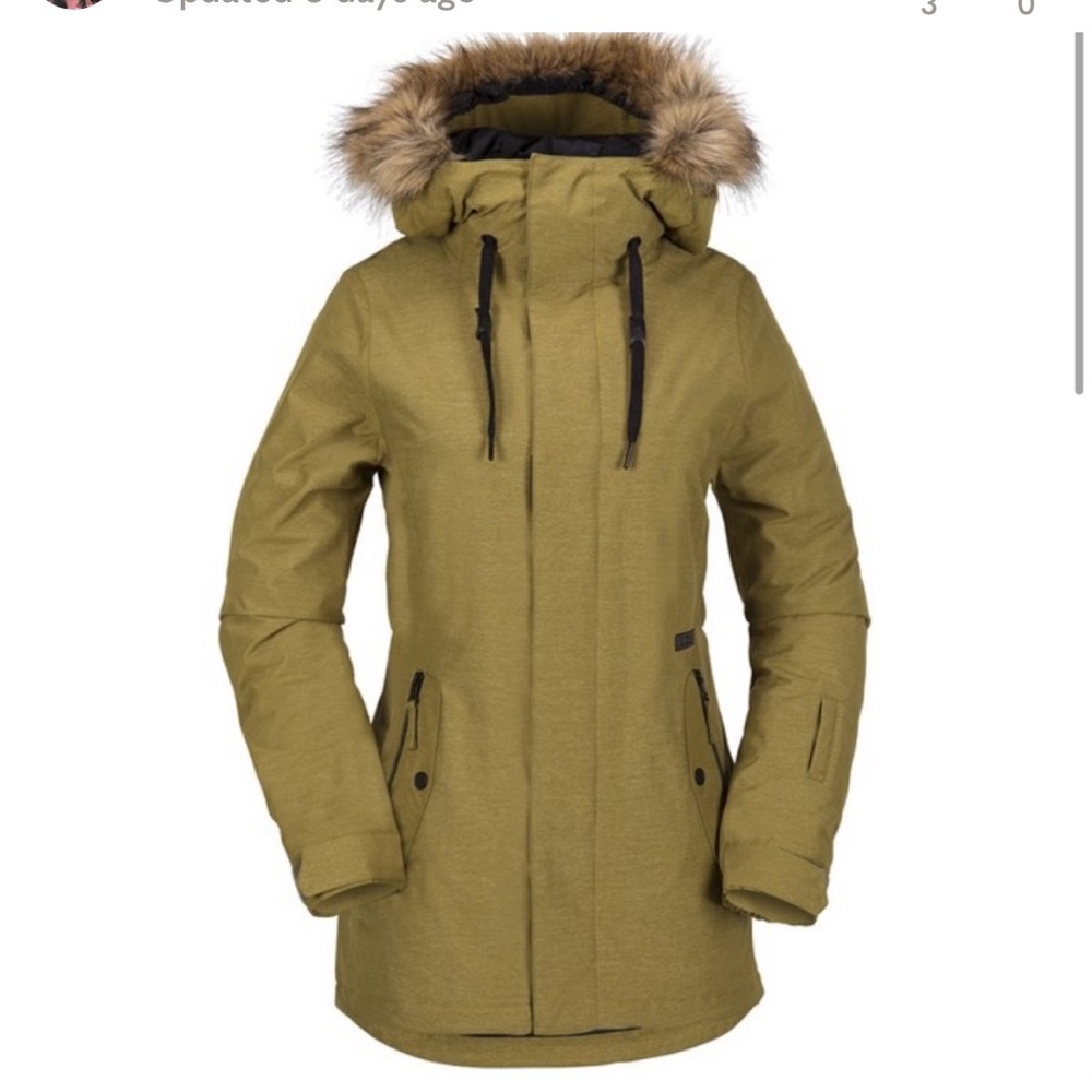 Volcom Mission Insulated Jacket Size Medium Faux … - image 1